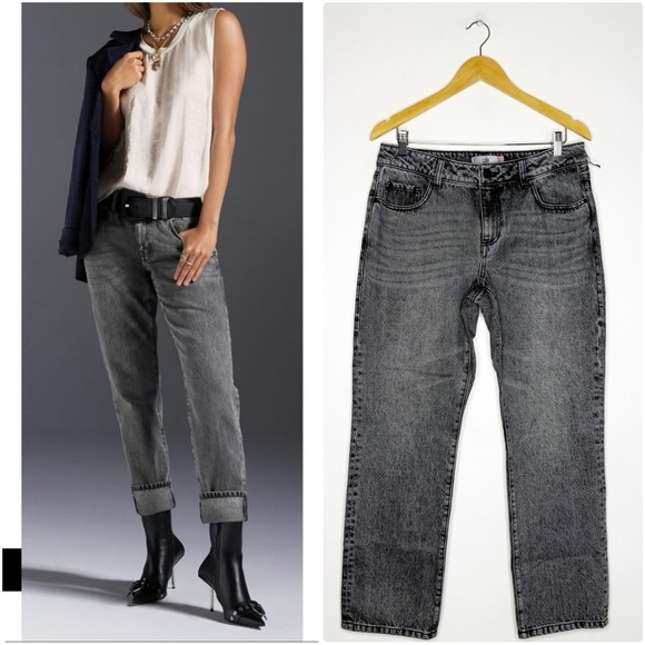 CAbi Denim - Cabi 100% BF Boyfriend Relaxed Women's Gray Jeans Size 6 NWOT